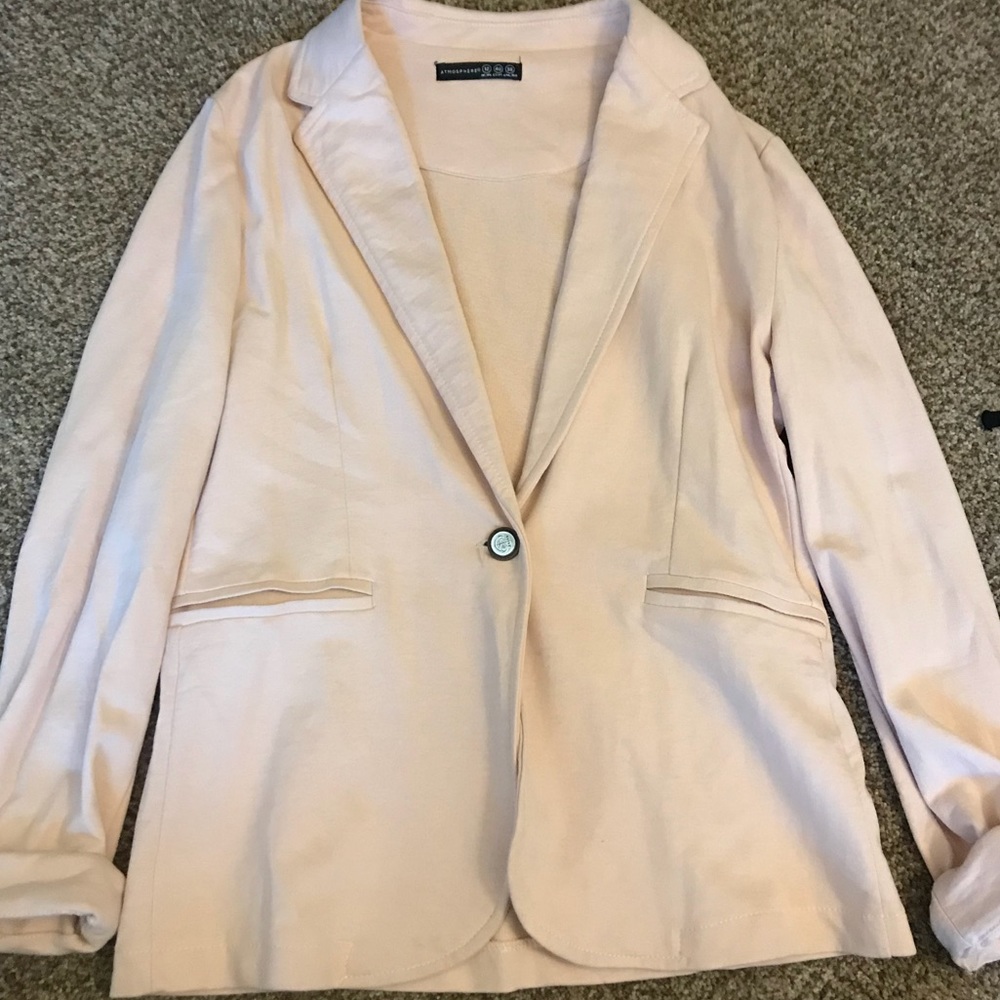 Pink cotton blazer